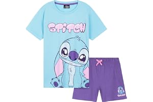 Disney Stitch flickor kort pyjamasset, mysiga andningsbara myskläder – stygn gåvor