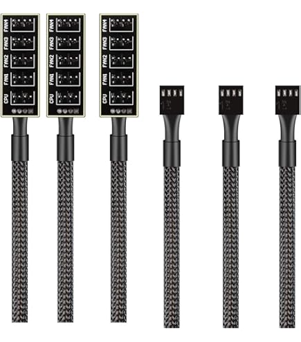 Hub Ventola PWM 5 Vie | Splitter Per Ventole PC, 4 Pin, 12V, 2 Pezzi