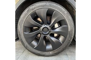KAVANIC 4 navkapslar som passar Tesla Model Y 19-tums cyklonstil matt svart, lämplig för Tesla Model Y 2020–2023 ersättningsn