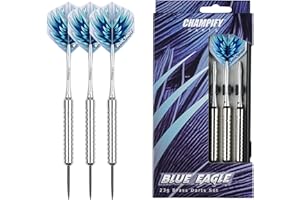 ‎CHAMPIFY Champify® Brass Darts Set mit 23g Barrel und Stahlspitze | 3 Dartpfeile mit 6 Schäften & Flights | inkl. weiteres Zubehör | Dartpfeile mit Stahlspitzen