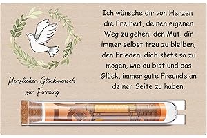 Otuuz Geldgeschenk zur Firmung Geschenke für Mädchen Jungen Reagenzglas Holz Firmung Karte Geldgeschenk aus Holz Geldgeschenke Geldverpackung 14 x 9 cm