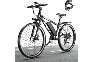 ASKGO E Bike, 26" Zoll E-Bike Herren Damen mit Paar Scheibenbremse, 48V 10AH Akku, 80KM Reichweite, Offroad E-Mountainbike, 7 Gänge Elektrofahrrad Für Berge und Pendeln, Multifunktional