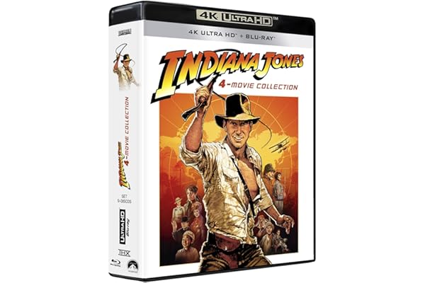 Indiana Jones 1-4(4K UHD+Blu-ray)+Disco Extras(Blu-ray)Pack:En Busca del Arca Perdida/Templo Maldito/La Ultima Cruzada/El Reino de la Calavera de Cristal