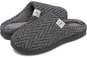 VIFUUR Damen Herren Hausschuhe Memory Foam Pantoffeln Wolle-Like Plüsch Futter Hohe Dichte Warme Indoor Outdoor Anti-Rutsch-Gummisohle Slip On Schuhe