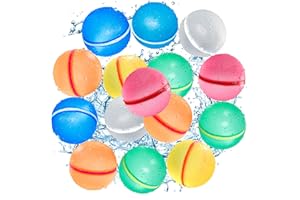 CICLUIDEX Globos de agua reutilizables, autosellantes y juguetes agua de llenado rápido, juguetes piscina de silicona sin látex para niños y adultos, juegos de verano en el jardín al aire libre (15 piezas)