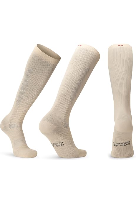 Calze A Compressione 14-18 MmHg In Cotone Biologico - 3 Paia, Per Sport E Lavoro