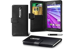 iPro Accessories® Motorola MOTO G3 Case - Slim Flip Shell Case for Motorola MOTO G3 Smartphone (BLACK)