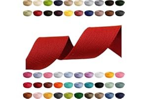 CARTONARE Gurtband 2m 5m 10m 50m, 50 Farben, Breite 10mm 15mm 20mm 25mm 30mm 40mm 50 mm Taschengurt Polypropylen Ideal für DIY-Projekte, Handarbeiten & Outdoor (519) Karminrot, 40mm x 10m