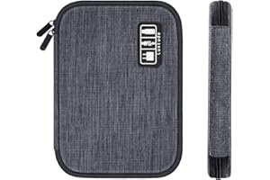 Luxtude Electronics Travel Organiser, Compact Cable Organiser Bag, Portable Cable Tidy Bag, Travel Cable Case Tech Organiser Pouch for Electronic Accessories, USB, SD, Charger, Drive