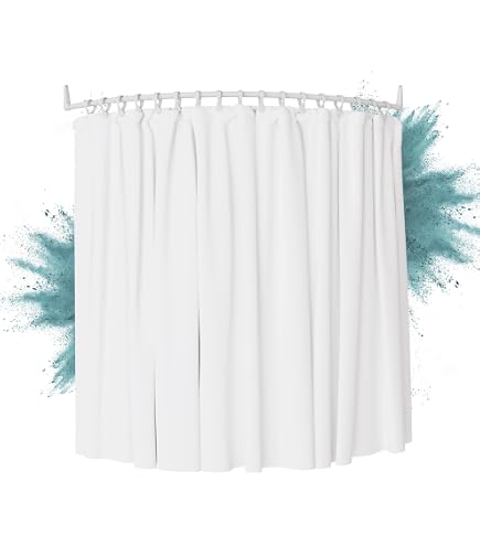 Tringle à rideau de douche circulaire à 360 degrés pour salle de bain, dressing et salle d'essayage avec supports de plafond - France Tringle à rideau de douche circulaire à 360 degrés pour salle de bain, dressing et salle d'essayage avec supports de plafond - France