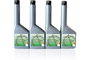 CLEANSPARK PLUS Additivo Pulitore per sistemi di alimentazione benzina (Auto e Moto) 500 ML - 4 flaconi da 125 ml