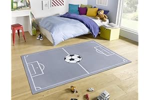Hanse Home Home Adventures - Alfombra Infantil de Pelo Corto, diseño de fútbol, 80 x 150 cm, para habitación de los niños, 80 x 150 cm, ratón