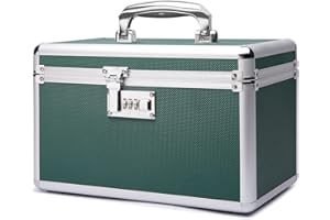 HEWEI WORKS Boîte verrouillable pour medicaments, 31.0x18.3x19.3cm, adapté à l'entreposage de Pharmacie et d'objets personnels importants, Contient un Pilulier en Plastique (moyen/vert)