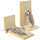 Conlun Cat Scratching Post, 58 cm L-Shape Wall Mountable, Vertical Scratching Panel, Durable Cardboard to Protect Indoor Cat