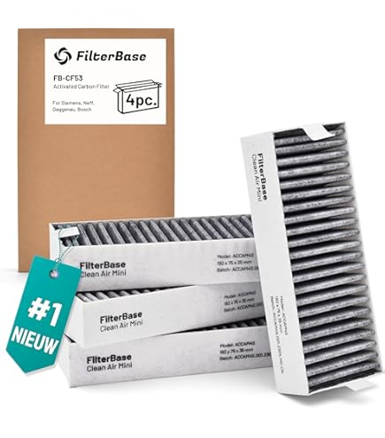Lot De 4 Filtres à Charbon Actif : Pour Hottes Aspirantes Siemens Hz9vrcr0 17004796 Bosch Hez9vrcr0 17004805 Neff Z821vr0 91538831