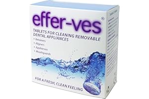 Effer-Ves Cleaning Tablets Orthodontic Retainers Aligners, Mouthguards by Fittydent, 32 Count