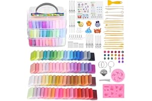 AESTD-ST Polymer Clay Kits 72Colors Sculpting Molding Clay DIY Modeling Clay Oven Baking Clay Kits 19 Sculpting Tools and 12 Kinds of Accessories Non-Toxic and Non-Stick Handmade Craft Gift for Children.