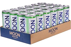 MOONMATE MOON WATER Refresco Lima y Jengibre Ecológico 24 x 250 ml, Natural, Sin Colorantes ni Conservantes