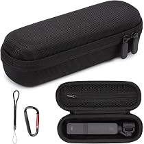 Custodia Morbida Per DJI Osmo Pocket 3 - In Nylon, Con Tasca Rete Per Accessori, Moschettone E Cinturino