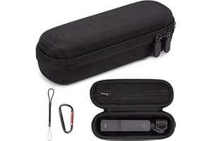 ZOUWEL Étui de protection pour DJI Osmo Pocket 3, étui de rangement rigide portable compatible avec DJI Osmo Pocket 3, accessoires, Noir , Sac de rangement pour boîte de voyage