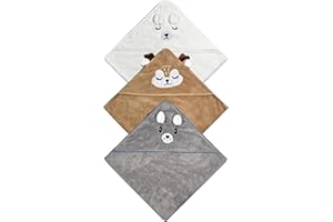 FZSECRIU 3 Piezas Toalla Bebe Recien Nacido，Capa de baño Bebe，Toalla baño，Recien Nacido，Albornoz