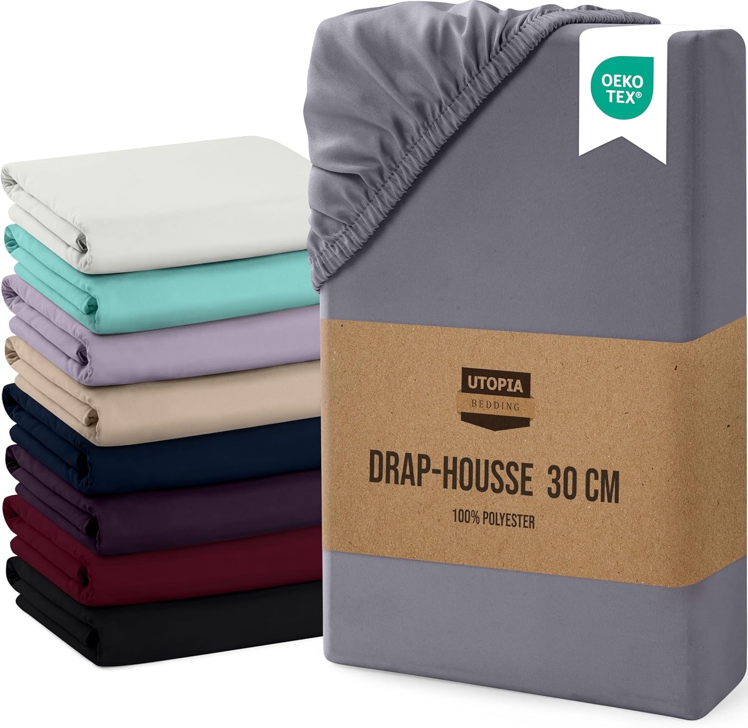 Avis d'Expert & Test Approfondi : Utopia Bedding Drap Housse - Gris 160 x 200 c (Sélection)