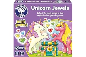 Orchard Toys Unicorn Jewels Colour Matching Travel Games for Learning Colours, Mini Board Game, Unicorn Game for 3+ Year Olds, Toddlers, Kids, Family Game for Unicorn Gifts, Educational Birthday Party