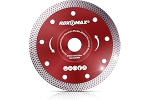 RDXMAX ® 115mm Diamond Cutting Discs for Angle Grinder - Super Thin Fast, Clean Cut on Porcelain, Granite, Marble, Concrete, Tiles, Stones, Bricks & Ceramics- 4.5" Wheel - Size 115 x 1.4 x 22.23mm