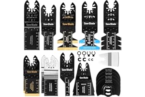 USHOP Lame Utensile Multifunzione,Accessori per Utensili Oscillanti Accessori per Multi Tool,Oscillanti Multifunzione Accessori Multitool per Legno,Plastica e Metallo Lame