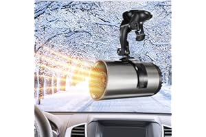 PIPIHOME Auto Heizung, Heizlüfter Auto mit Halterung, Tragbarer 12V 150W Auto Enteiser 2 in 1 Heizen & Kühlen, Heizlüfter für Auto Zigarettenanzünder, 180° Schwenkbare kfz Defogger für SUV, Jeeps, LKWs