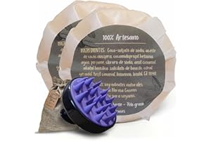 IDEASES 2 CHAMPU SOLIDO - Champú SIN SULFATOS NI PARABENOS NI SILICONAS - Champu ORGANICO - ARTESANAL - Head and Shoulders Shampoo - Pelo GRASO - SECO - RIZADO - DEBIL - TODO TIPO -MASAJEADOR Cuero Cabelludo