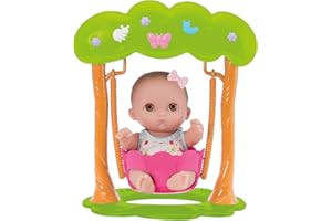 JC Toys 16964 Lalka z huśtawkami, wielokolorowa