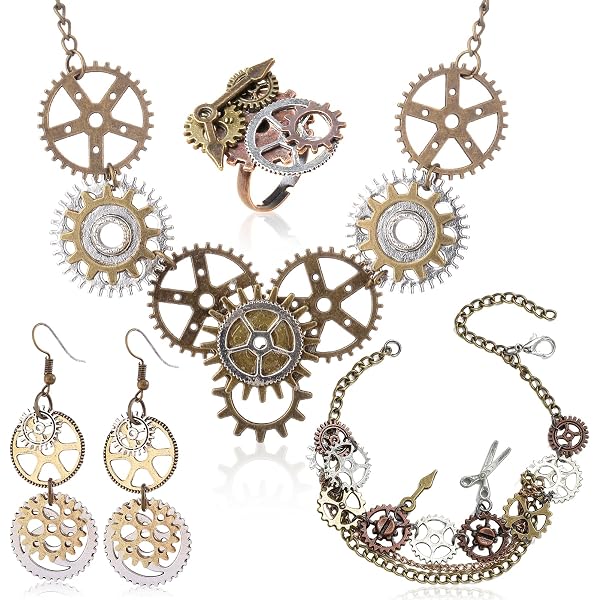 Orecchini Pendenti Donna Steampunk Con Ingranaggi Di Orologio – Vintage, Retrò, Unici