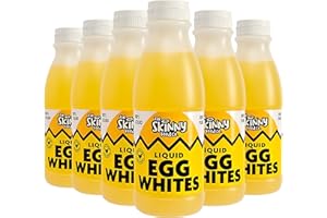 THE SKINNY FOOD CO Skinny Food Co Free Range Liquid Egg Whites 6x1L - 100% Pure, High Protein, Low Fat - Vegetarian, Dairy-Free, Gluten-Free No Preservatives - Ideal for Fitness, Diets, Recyclable Packaging