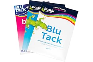NTAYDZSW [Pack of 3] Bostik Blu Tack 48g Packs Reusable Adhesive Sticky Putty (Assorted (Blue White Pink))