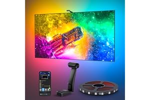Govee Envisual LED TV Backlight T2 with Dual Cameras, 3.6M RGBIC Wi-Fi LED Strip Lights, Adapts to Ultra-Thin 55-65 inch TVs, Double Strip Light Beads, Smart App Control, Music Sync