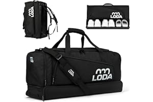 LODA Team (68L) - Sporttasche mit Schuhfach, Nassfach, Rucksackfunktion & Wertsachenfach - Perfekte Fußball-, Handball-, Trainings-, oder Fitnesstasche - Tasche für Sport, Reisen & Freizeit