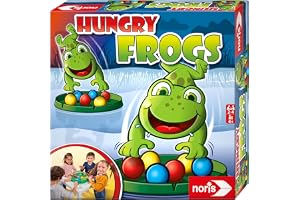 Noris 606061859 – Hungry Frogs, det roliga fång- och snäppspelet för stora och små, för barn från 4 år