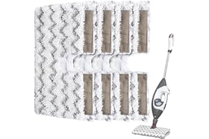 JORAIR Steam Mop Replacement Pads Compatible with Shark S6001UK S6003UK S6005UK Klik n' Flip Steam Cleaner, 4 Pack Machine Washable Cleaning Pads Pocket Mop