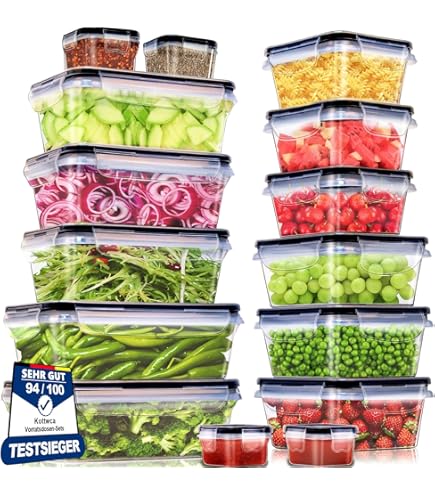 SOSINYA 24 Opbergdozen Van Kunststof, Keuken, Levering Met 4 Extra Vacuuemdeksels Luchtdichte Doos Voor Levensmiddelen Opslag Levensmiddelen Meel Granen 992806629