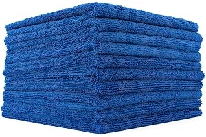 The Rag Company Edgeless 365 Mikrofiberdukar, kantlösa, 365 gsm – premium 70/30 blandning, professionell polering, vaxborttag