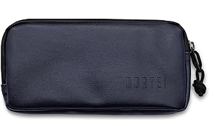 NORTEI Funda Móvil Ciclismo Impermeable de Cuero PU - Cartera Móvil Bicicleta con 5 Bolsillos Interiores - 185 x 90 mm - Smartphones hasta 6,8” – Tracker Case PU Leather (Azul Marino)