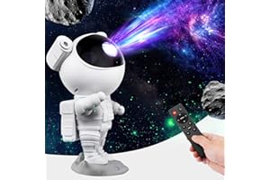 lightmance Sternenprojektor mit Astronaut & Galaxie, 360° rotierend, mit Fernbedienung und Timer, Beruhigendes Nachtlicht für Schlafzimmer, Raumdekor Geschenk für Erwachsene/Kinder Sternenhimmel
