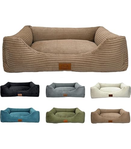 Tierlando Vincent Orthopädisches Hundebett - Samtweich Mit Memory Foam, 110cm In Graphit