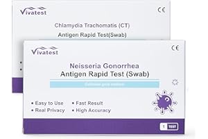 STI Test Kit Male and Female - 2-in-1 Chlamydia and Gonorrhea Sexual Health Home Test Kit | Antigen Rapid Swab STI Testing Kit Female and Male | Easy to Use STD Test Kit Women Home | Viva Test