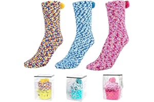 ASYBHYY Calcetines de Invierno Mujer, Calcetines Térmicos Cálidos y Gruesos con Interior Borroso, Suaves Cómodo Respirable Para Señora Senderismo, Ocio, Trabajo, EU 35-42