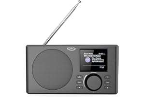 XORO Dab 150 IR – Internet Portable, Radio Dab+ & FM avec Spotify Connect, Batterie intégrée, Wi-FI b/g/n, Lecteur multimédia USB 2.0, contrôle de l'application, Sortie Casque