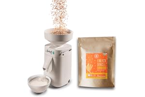 ‎MOCKMILL Getreidemühle Mockmill 100 | Made in Germany | Edelkorund und Keramik Mahlstein (Mockmill 100 + Bio Dinkel)…