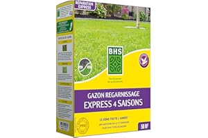 BHS GRES1 | 1kg | 50 m² | Gazon Regarnissage Express® 4 Saisons | Excellente pérennité et résistance aux piétinements | Zones de bord de mer et du sud de la France | réimplantation très rapide