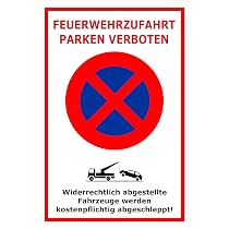 Parken Verboten Schild 30x20 Cm | Mit Abschlepp-Hinweis | Wetterfest Aus Aluverbund Für Innen & Außen